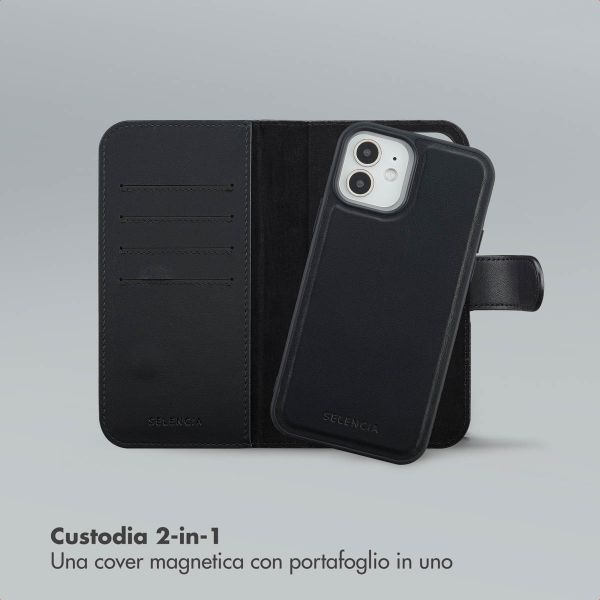 Selencia Libreria rimovibile Olyn con MagSafe Apple iPhone 12 (Pro) - Nero