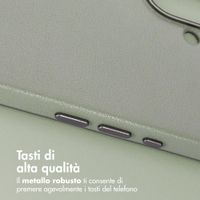 Accezz Cover in Pelle con MagSafe Apple iPhone 16 - Light Grey