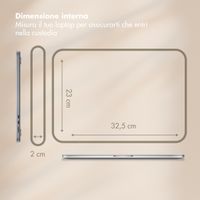 Selencia Cover per laptop in velluto a coste 13-14 pollici - Sleeve per laptop - Slate Blue