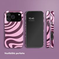 Selencia Cover Posteriore Vivid Apple iPhone 18 Pro Max - Wavy Swirl Pink Plum