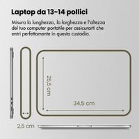 Accezz Custodia per laptop 13-14 pollici - Blu
