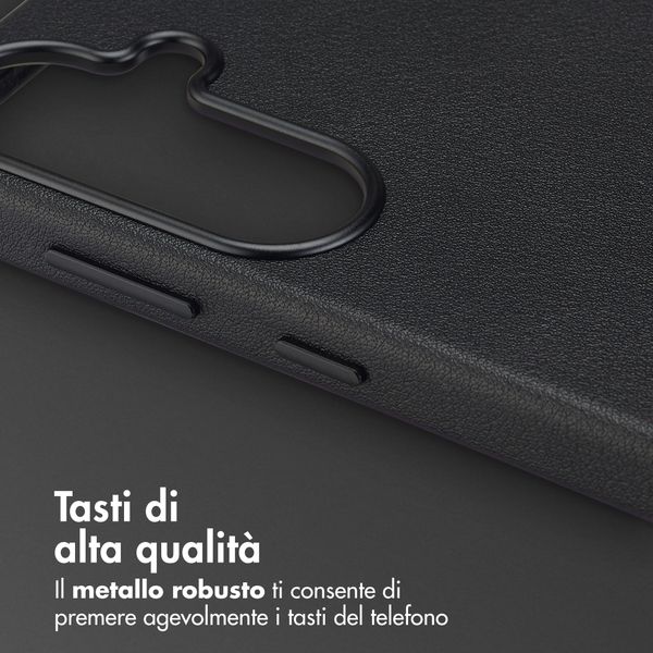Accezz Cover in Pelle con MagSafe Samsung Galaxy S26 Plus - Onyx Black