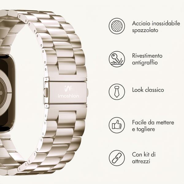imoshion Cinturino in acciaio Apple Watch | 44/45/46/49 mm - Starlight