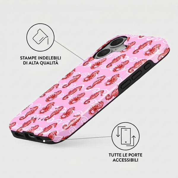 Burga Cover Posteriore Resistente con MagSafe Apple iPhone 16 - Coral Reef