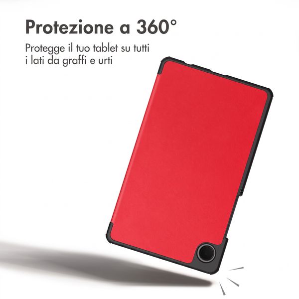 imoshion Cover a libro Trifold Samsung Galaxy Tab A11 / A9 8.7 pollici - Rosso