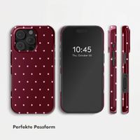 Selencia Vivid Backcover met MagSafe Apple iPhone 16 Pro Max - Happy Dots Burgundy