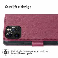 imoshion Cover a libro di Lusso Apple iPhone 12 (Pro) - Bordeaux