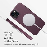 Accezz Cover in Pelle con MagSafe Apple iPhone 13 - Heath Purple