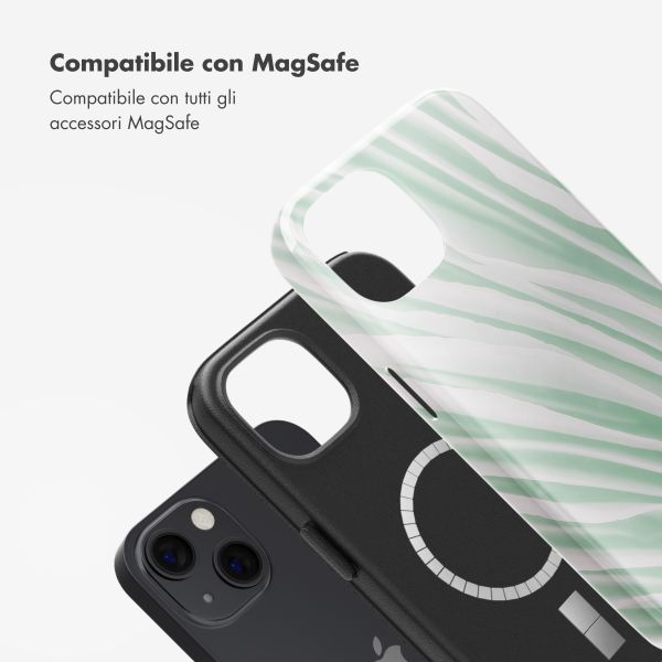 Selencia Cover posteriore Vivid con MagSafe Apple iPhone 13 - Nature Grayed Jade