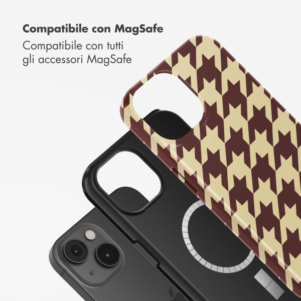 Selencia Cover posteriore Vivid con MagSafe Apple iPhone 14 - Pied-de-Poule