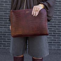 Selencia Cover per laptop Croco 14 pollici - Burgundy
