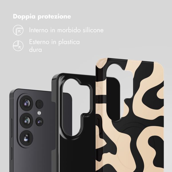 Selencia Cover Posteriore Vivid Samsung Galaxy S26 Ultra - Art Wave Black