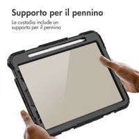 Accezz Cover Posteriore Resistente con tracolla Apple iPad Air 5 (2022) / Air 4 (2020) - Nero