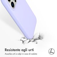 Accezz Cover in silicone liquido con MagSafe Apple iPhone 14 Pro - Viola