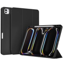 Accezz Cover a libro in silicone Smart Apple iPad Pro 13 (2025) M5 / (2024) M4 - Nero