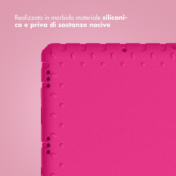imoshion Cover Posteriore Kidsproof con Maniglia Samsung Galaxy Tab A11 Plus / A9 Plus - Rosa