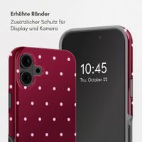 Selencia Vivid Backcover Apple iPhone 16 - Happy Dots Burgundy