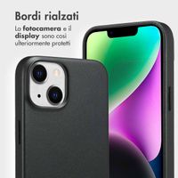 Accezz Cover in pelle 2 in 1 con MagSafe Apple iPhone 14 - Onyx Black