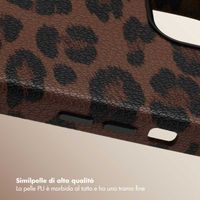 Selencia Cover Sabi Stampa pantera con MagSafe Apple iPhone 13 - Mocha Brown