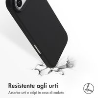 Accezz Cover in silicone liquido con MagSafe Apple iPhone Air - Nero