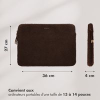 Selencia Cover laptop teddy 13-14 pollici - Choco Brown