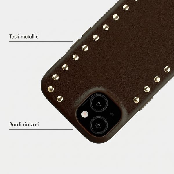 Selencia Cover posteriore Studs con MagSafe Apple iPhone 15 - Cacao Crush
