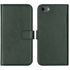 Selencia Cover a libro in vera pelle Apple iPhone SE (2022 / 2020) / 8 / 7 / 6(s) - Verde