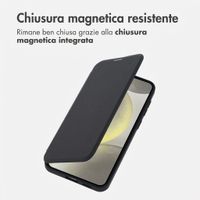 imoshion Bookcase trasparente con MagSafe Samsung Galaxy S25 / S24 - Nero