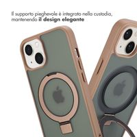 Accezz Cover con anello e supporto con MagSafe Apple iPhone 13 - Marrone