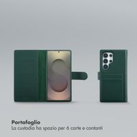 Selencia Libreria rimovibile Olyn con MagSafe Samsung Galaxy S25 Ultra - Verde
