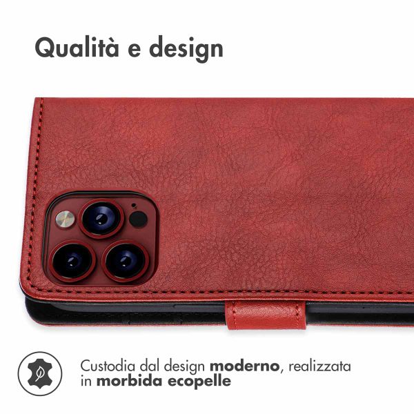 imoshion Cover a libro di Lusso Apple iPhone 15 Pro - Rosso