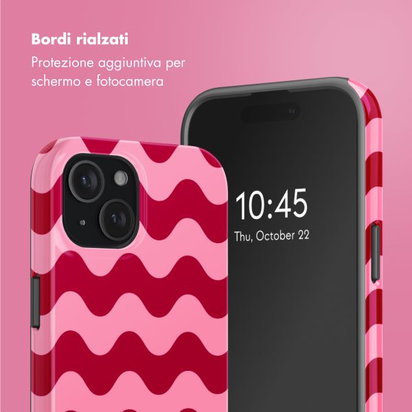 Selencia Cover posteriore Vivid con MagSafe Apple iPhone 15 - Wave Vibes Lipstick