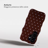Selencia Cover Vivid Wavy con MagSafe Samsung Galaxy S26 Ultra - Happy Dots Chocolate