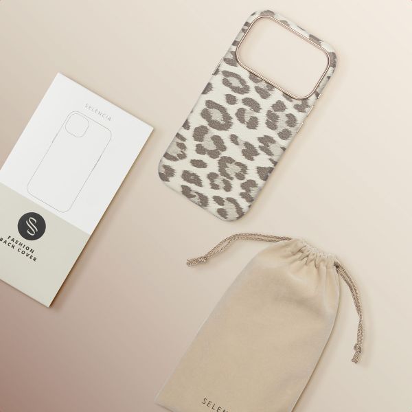 Selencia Cover Sabi Stampa pantera con MagSafe Apple iPhone 17 Pro - Soft Ivory