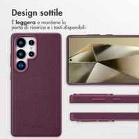Accezz Cover in Pelle con MagSafe Samsung Galaxy S25 Ultra - Heath Purple