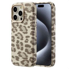 Selencia Cover Sabi Stampa pantera con MagSafe Apple iPhone 15 Pro - Soft Ivory