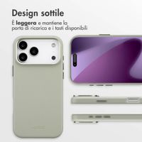 Accezz Cover in Pelle con MagSafe Apple iPhone 17 Pro Max - Light Grey