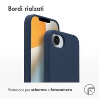 Accezz Cover in silicone liquido con MagSafe Apple iPhone 17e / 16e - Blu scuro