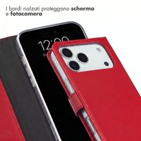 Selencia Cover a libro in vera pelle Apple iPhone 18 Pro Max / 17 Pro Max - Rosso