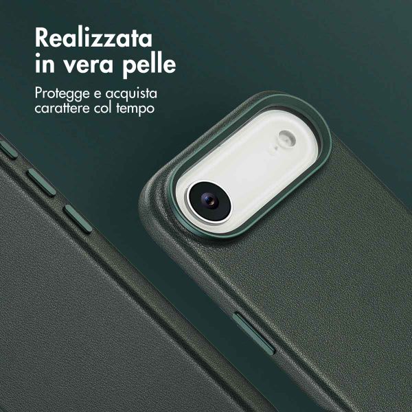 Accezz Cover in Pelle con MagSafe Apple iPhone Air - Cedar Green