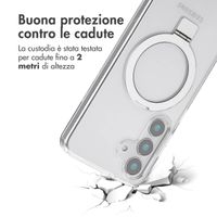 Accezz Cover con anello e supporto con MagSafe Samsung Galaxy S25 - Trasparente
