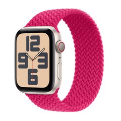 Apple Cinturino Solo intrecciato Apple Watch | 38/40/41/42 mm - Taglia 3 - Raspberry
