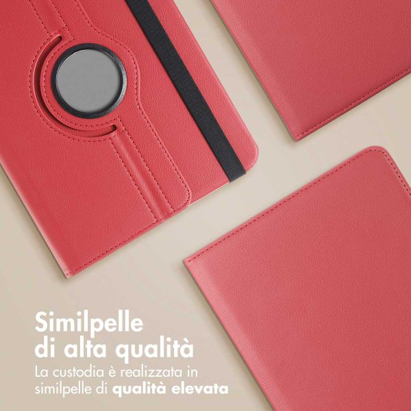imoshion Cover Girevole a 360° Samsung Galaxy Tab A9 Plus - Rosso scuro
