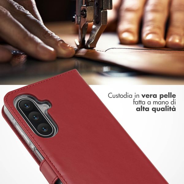Selencia Cover a libro in vera pelle Samsung Galaxy A17 (5G) / (4G) - Rosso
