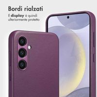 Accezz Cover in pelle 2 in 1 con MagSafe Samsung Galaxy S24 Plus - Heath Purple