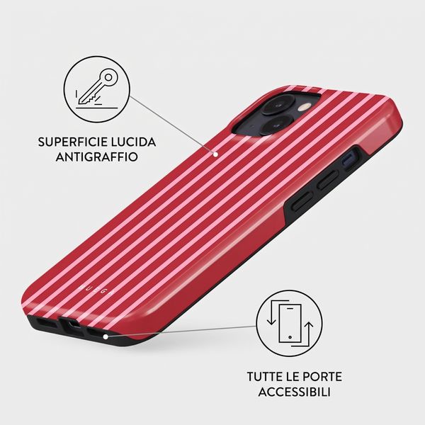 Burga Cover Posteriore Resistente con MagSafe Apple iPhone 15 - Strawberry Jam