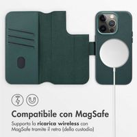 Accezz Cover in pelle 2 in 1 con MagSafe Apple iPhone 14 Pro - Cedar Green