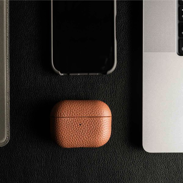 Accezz Cover in vera pelle  Apple Airpods 1 / 2 - Cognac