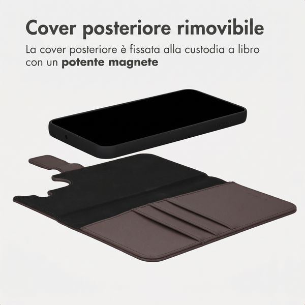 imoshion Cover a libro di lusso 2-in-1 rimovibile Samsung Galaxy S25 FE - Marrone