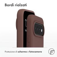 Accezz Cover in silicone liquido con MagSafe Google Pixel 11 / 11 Pro / 10 / 10 Pro - New Tea Brown